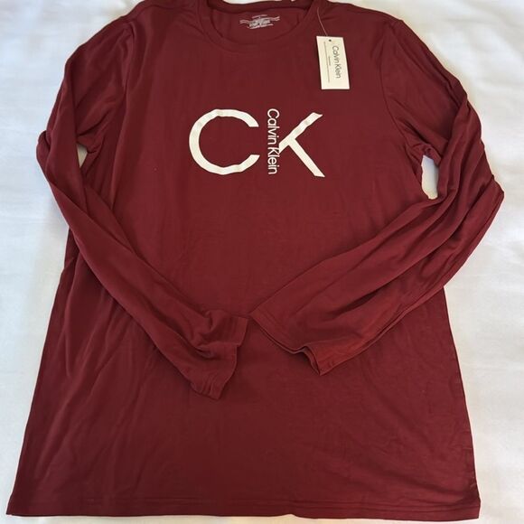 Calvin Klein Tshirt Mens Medium Long Sleeve Pajama - Picture 1 of 2